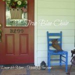 blue chair-front door