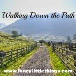 Walking down path